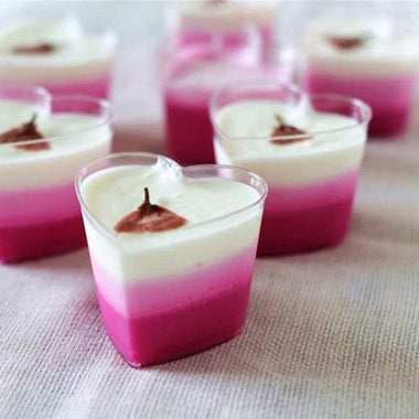 GD 2044 - Heart shaped Transparent Mousse Cups - Pack of 100