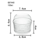 GD 7440 - Round Transparent Mousse Cups - Pack of 100