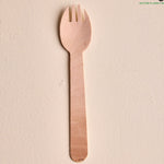 140mm Wooden Spork - Pack of 100