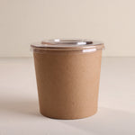 Kraft Paper Food Container with Transparent PET Lid- Pack of 100
