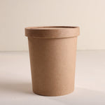 Kraft Paper Food Container with Lid- Pack of 100